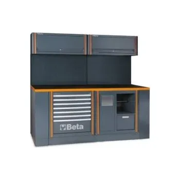 Dílenský stůl luxusní dílenský ponk do dílny Beta Racing s děrovaným plechem a vrchn