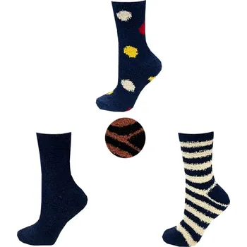 Dámské ponožky PeSaiL Dámské froté ponožky - Miss (Balení/3 páry) Barva: Modrá, Velikost: 37-42