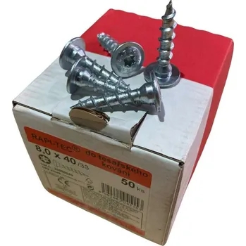 Vrut RAPI-TEC® Vrut RAPI-TEC tesařského kování 8 x 40, talířová hlava, Zn.