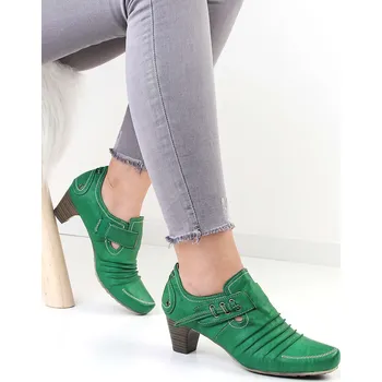 Dámské polobotky Super in Zelené polobotky na podpatku 4825GR Velikost: 42