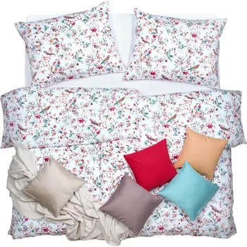 Povlečení SCANquilt povlečení SATÉN DESIGN gardena bílopestrá 140 x 200/70 x 90 cm