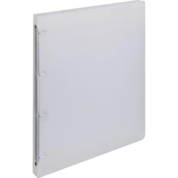 Desky A4, hřbet 2 cm, 4 kroužky, transparentní bílá