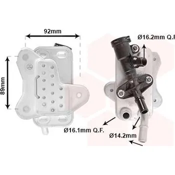 Chladič motoru Chladič oleje, automatická převodovka VAN WEZEL 06013716