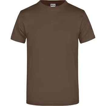 Pánské tričko James&amp;Nicholson Unisex triko JN002 Brown 3XL