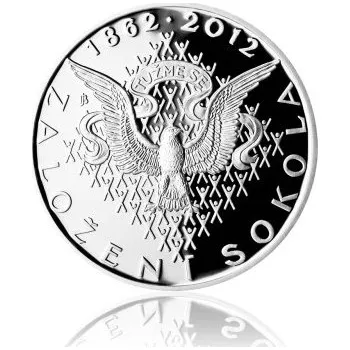 2012 - Stříbrná mince Založení Sokola, Proof