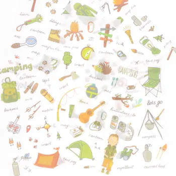 Náplň do diáře CuteArt Samolepky - Camping, 6 archů