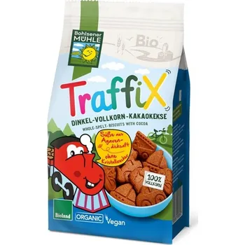 Bohlsener Mühle BIO Špaldové celozrnné kakaové sušenky TraffiX 125 g