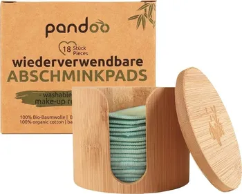 Kosmetický tampón Pandoo Bambusové pratelné odličovací tampóny 18 ks + úložný box