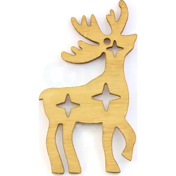 Gravírování Dřevěné vánoční ozdoby - Sobi 04 (3ks)