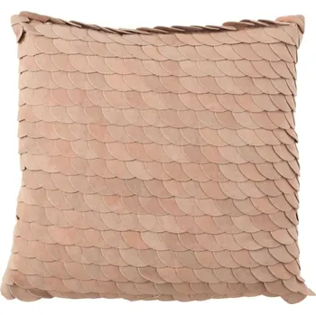 Polštář Starorůžový polštář z ekokůže J-line Scally 42 x 43 cm