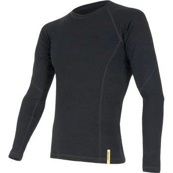 Pánské tričko Sensor DOUBLE FACE MERINO WOOL černá S