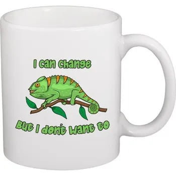 Hrnek malý bílý s potiskem I can change