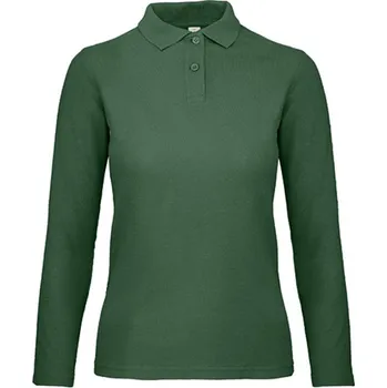 Dámská košile B&C Dámská polokošile s dlouhým rukávem PWI13 Bottle Green S