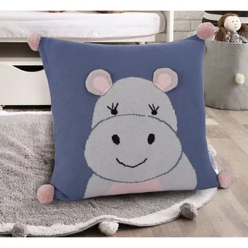 Povlak na polštářek Dětský povlak polštářku 40x40 DP11 Hrošík