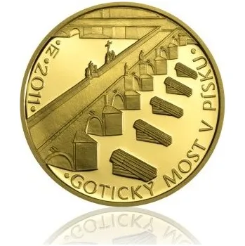 2011 - Most v Písku - zlatá mince z cyklu Mosty České republiky, Proof