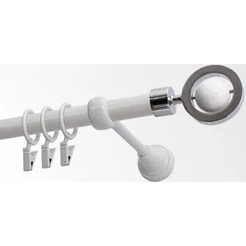 Garnýž kovová 190 cm jednořadá 19 Jupiter bílá