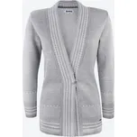 KAMA 5030 Pletený Merino cardigan svetr, šedý Velikost: S