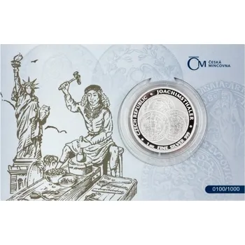 Stříbrná uncová investiční mince Tolar - Česká republika 2022 proof číslovaný