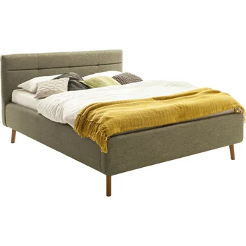 Postel Zelená látková dvoulůžková postel Meise Möbel Lotte 180 x 200 cm s úložným prostorem