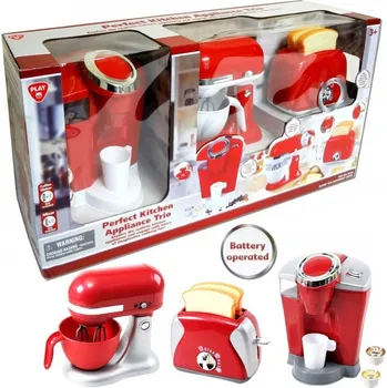 Dětský spotřebič Playgo 38316 moje první sada ruční mixér, kávovar a toustovač