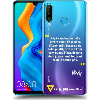 Pouzdro na mobilní telefon Picasee silikonový průhledný obal pro Huawei P30 Lite - Kazma - MĚLI BYSTE SE DO TOHO PUSTIT