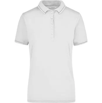 Dámské tričko James&Nicholson Dámská polokošile JN568 White-Black XXL