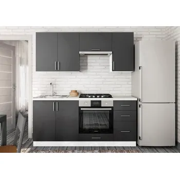 Kuchyňská linka Nábytek Pyramida, s.r.o. Kuchyně FELIPE A 180 bílá/antracit