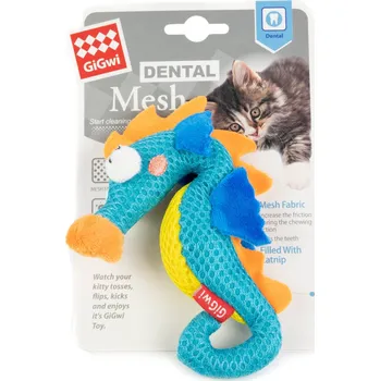 Hračka pro kočku GigWi Dentální hračka – mořský koník, 15 cm