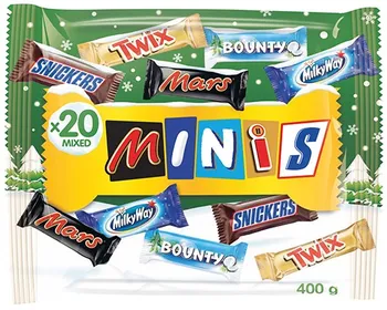 Čokoládová tyčinka Mars Winter Minis mix tyčinek 400 g