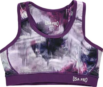 Podprsenka dětská podprsenka USA PRO - PURPLE/FLORAL (USA Pro Fit Crop Top Gl00)