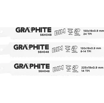 Graphite Pilové listy pro pilu, BIM, sada 3 ks.