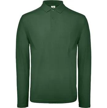 Pánská košile B&amp;C Pánská polokošile s dlouhým rukávem PUI12 Bottle Green 3XL