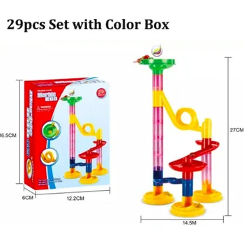 Kuličková dráha Čína Dětská vysoká kuličková dráha Varianta: 29 dílků - s boxem