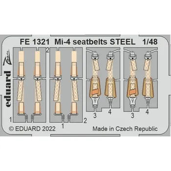 Plastikový model 1/48 Mi-4 seatbelts STEEL (TRUMP)