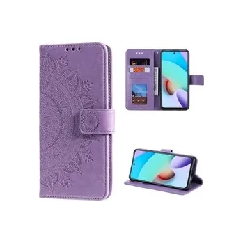 Pouzdro na mobilní telefon Knížkové pouzdro obal pro Poco M4 Pro 5G - mandala fialová