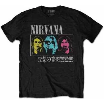 Pánské tričko Merch Nirvana: Nirvana Unisex T-shirt: Japan! (large) L