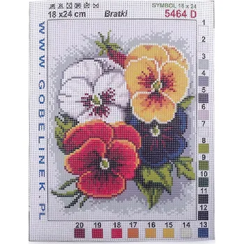 Stoklasa 020862 vyšívací předloha 18 x 24 cm macešky Vyšívací vzor Stoklasa 020862 vyšívací předloha 18 x 24 cm macešky