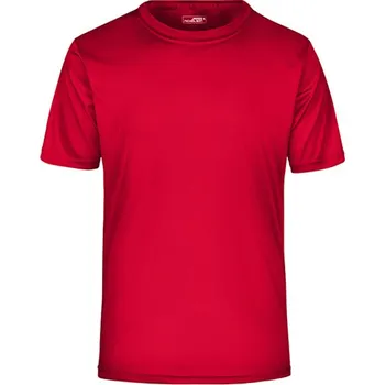 Pánské tričko James&Nicholson Pánské funkční triko JN358 Red 3XL