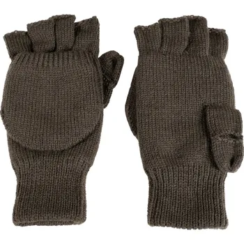 Módní doplněk Rukavice KLAPP prstové s překrytím ZELENÉ L