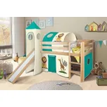 Dětská vyvýšená postel se skluzavkou 90…