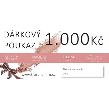 Dárkový potravinový koš Tištěný poukaz na 1000Kč