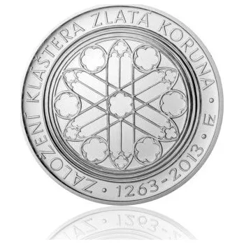 2013 - Stříbrná mince Založení kláštera Zlatá koruna, b.k.