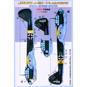 Plastikový model 1/72 Ju 88A-4 Flammwerfer Conv.set & decal (REV)