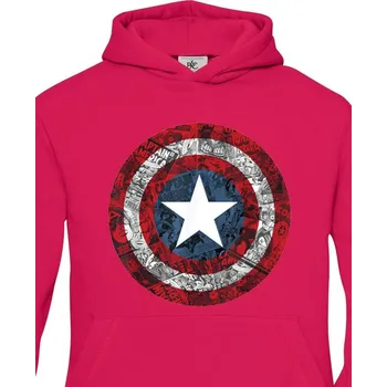 Chlapecká mikina Dětská mikina Štít Kapitán Amerika, Barva Purpurová, Velikost 122-128, Canvas Dětská mikina Bezvatriko.cz 1652