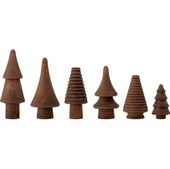 Vánoční dekorace Dekorace stromečky Ash Brown - set 6 ks