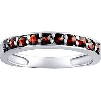 Prsten Stříbrný prsten Caris s pravými Granáty velikost obvod 54 mm SILVEGOB280007RGR-obvod 54 mm