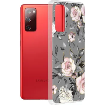 Pouzdro na mobilní telefon Kryt Samsung Galaxy S21 FE Techsuit - Marble Series - Bloom of Ruth Gray