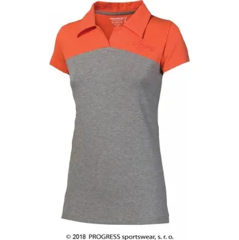 Dámské tričko Triko krátké dámské Progress YUKI, šedo/lososové Velikost: L