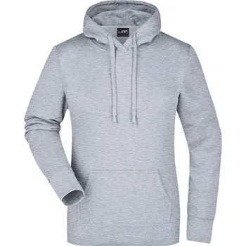 Dámská mikina James&Nicholson Dámská mikina s kapucí JN051 Grey Heather XXL