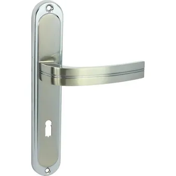 Dveřní kování Walteco Klika TUKAN, zámek BB, rozteč 90mm, chrom/nikl